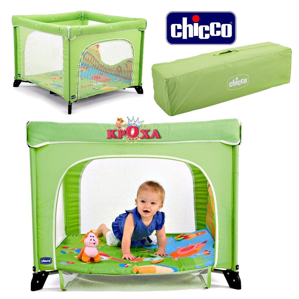 Кровать манеж chicco open green playpen